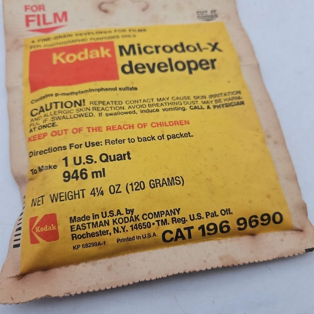 Kodak Microdol-X Developer 4.5 Ounces Brand New Old Stock‎ Vintage Makes 1 Quart